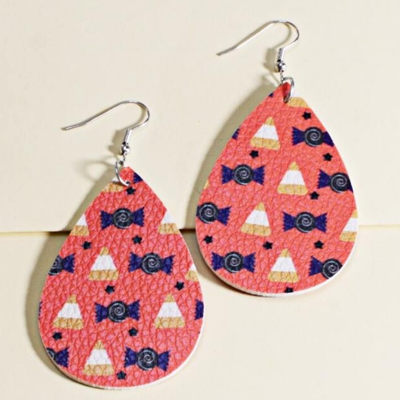Halloween Candy Tear Drop Earring - Picture 1 of 1
